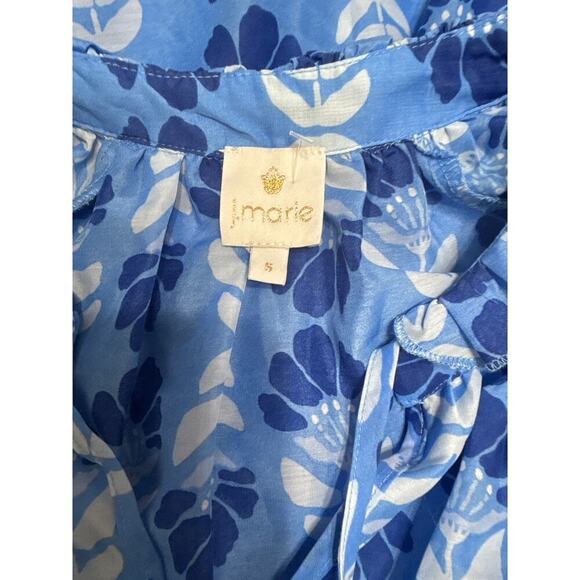 j.marie NWT The Luna Long Sleeve Maxi Dress Blue Size Small - Picture 6 of 7